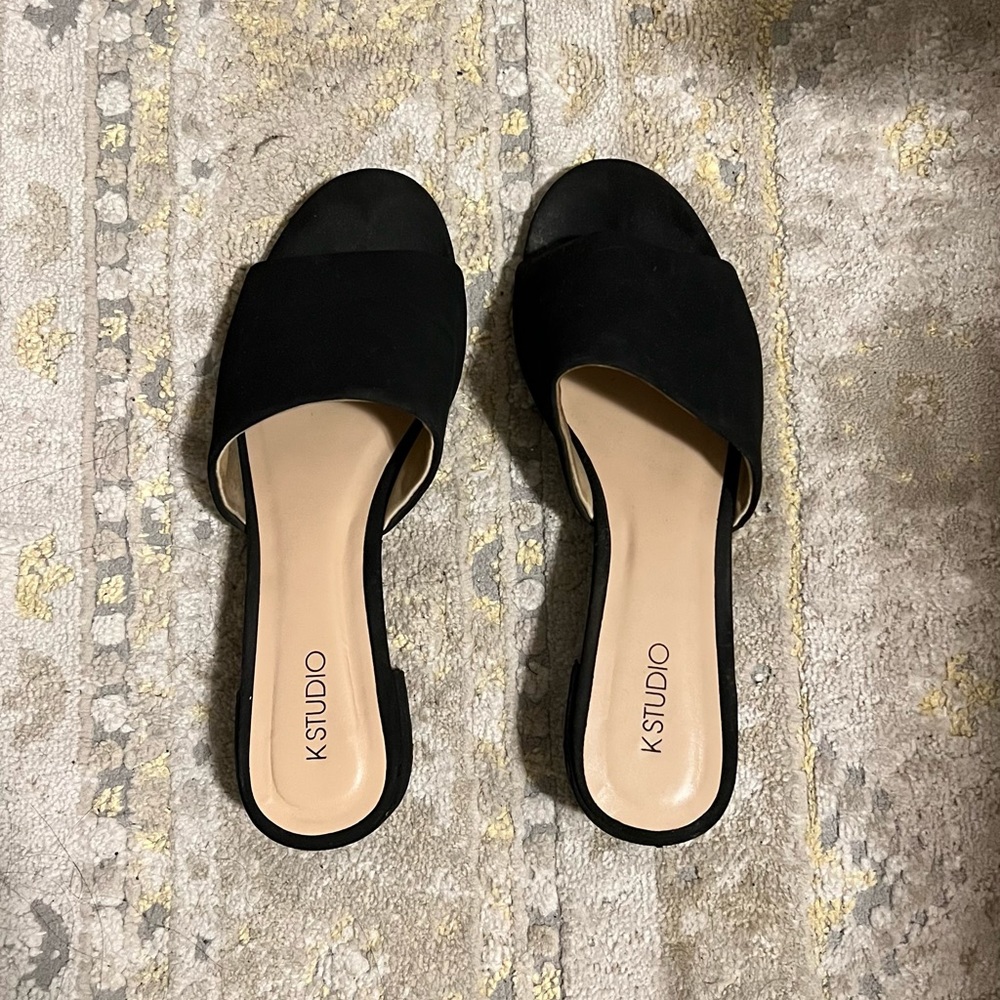 K Studio 8 Sandals Slides Block Heel Mules